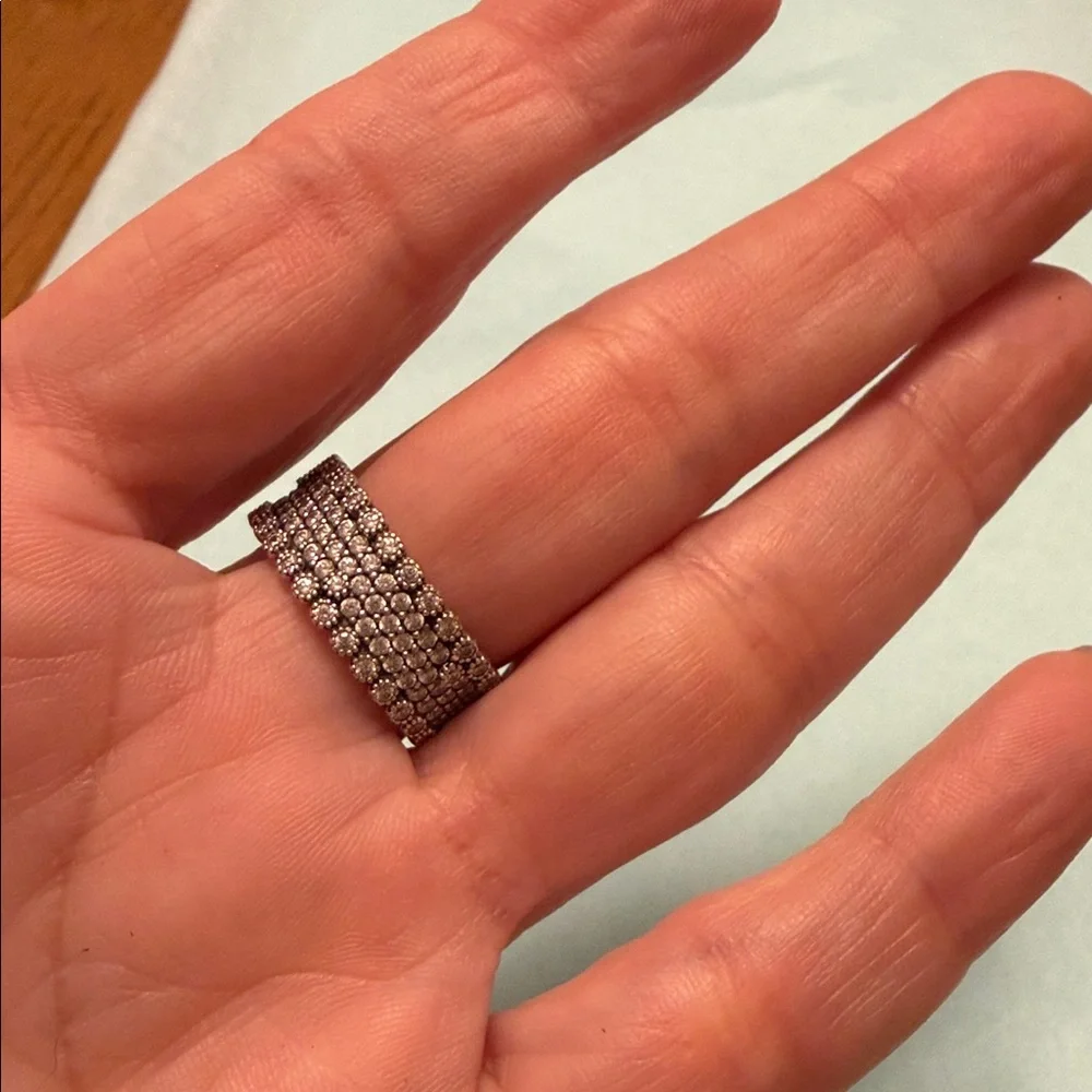 Pandora Pave Band sz 58 - Picture 2 of 5